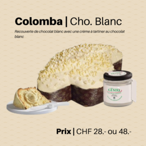 Colomba Pascale Artisanale au Chocolat Blanc
