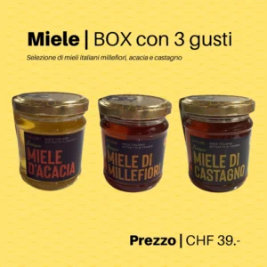 BOX Degustazione miele italiano (3 vasetti)