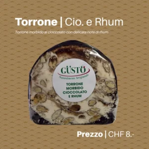 Torrone morbido cioccolato e rhum