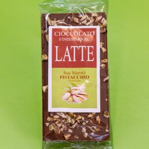 Cioccolato al latte con granella di pistacchio
